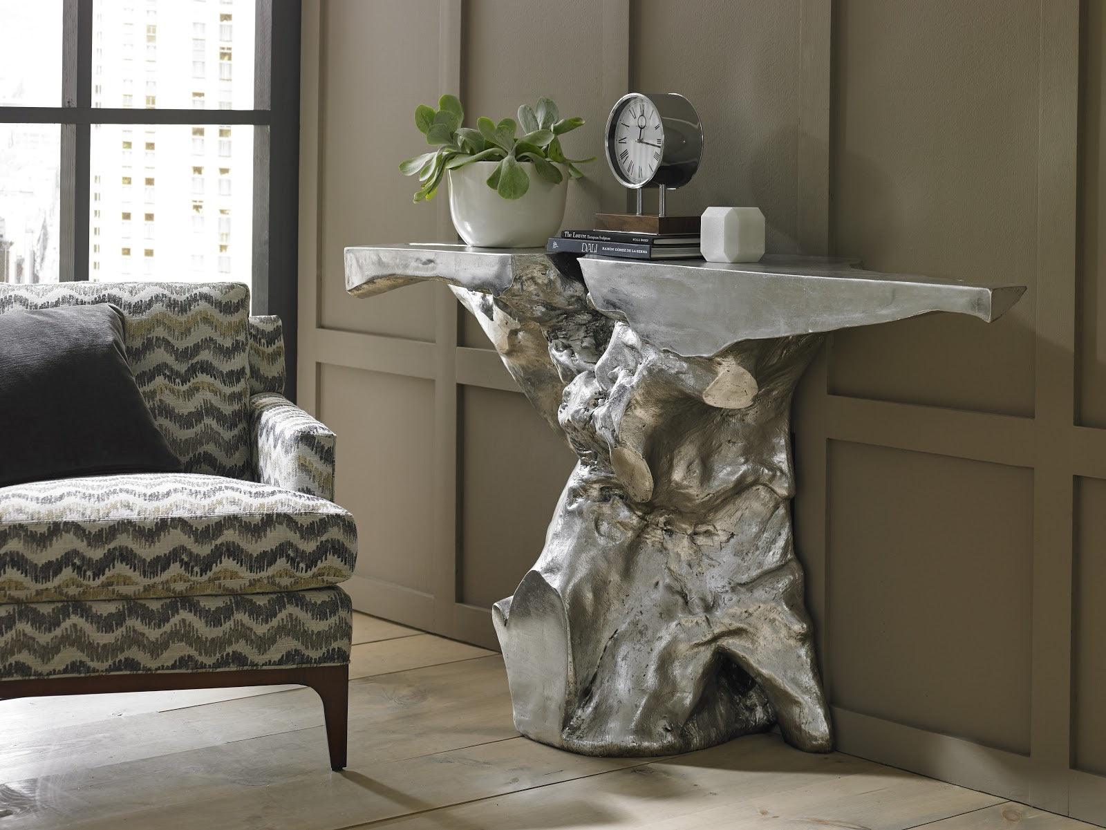Phillips Collection Crown Console, Silver Leaf CONSOLE TABLES