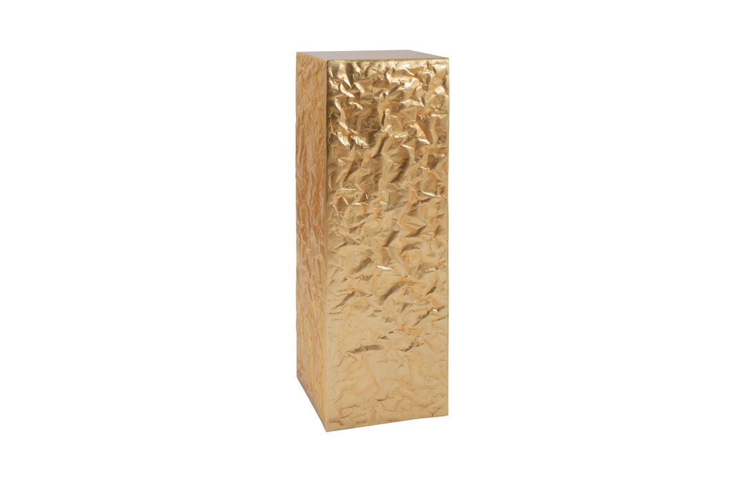 Crumpled Pedestal, Gold, LG - Phillips Collection - AmericanHomeFurniture