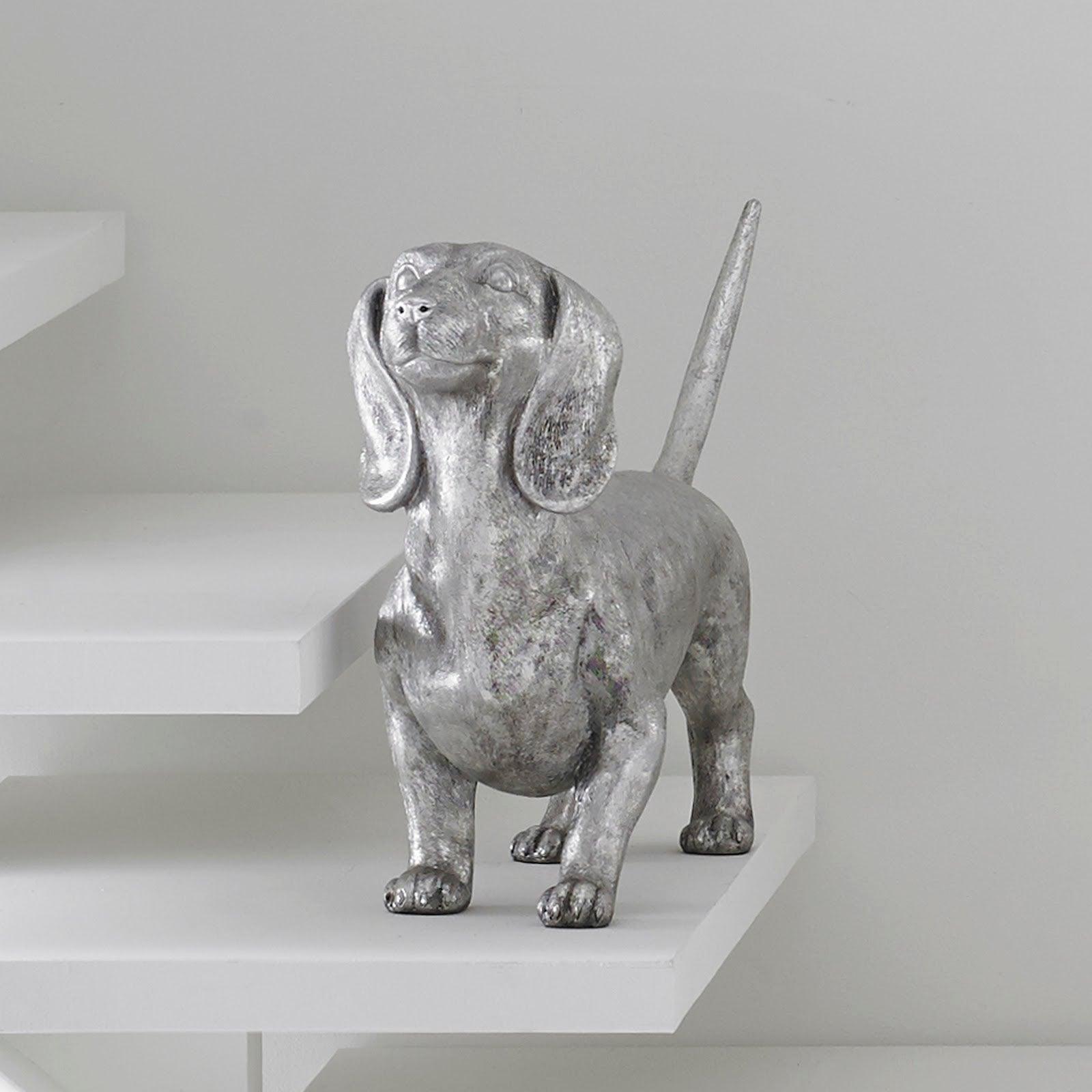Phillips Collection Dachshund, Silver Leaf DECORATIVE OBJECTS