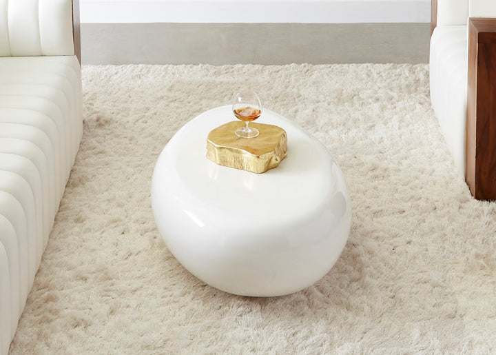 River Stone Coffee Table, Small, Gel Coat White - Phillips Collection - AmericanHomeFurniture