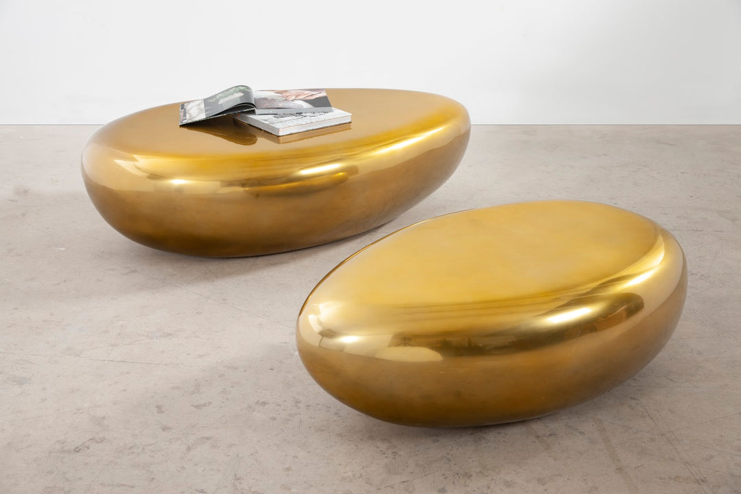 River Stone Coffee Table, Small, Liquid Gold - Phillips Collection - AmericanHomeFurniture
