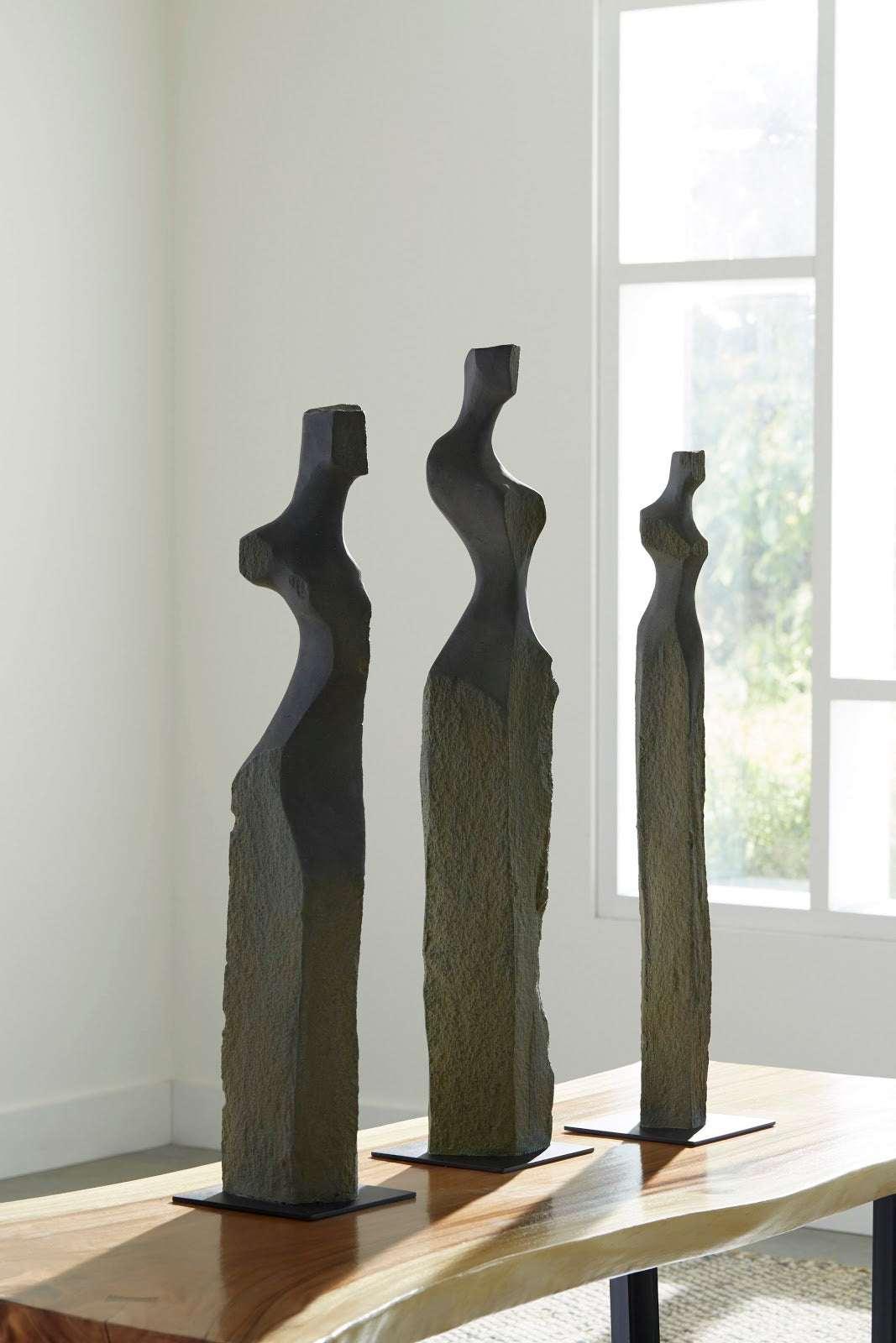 Phillips Collection Cast Women Sculptures, Set of 3 DECORATIVE OBJECTS
