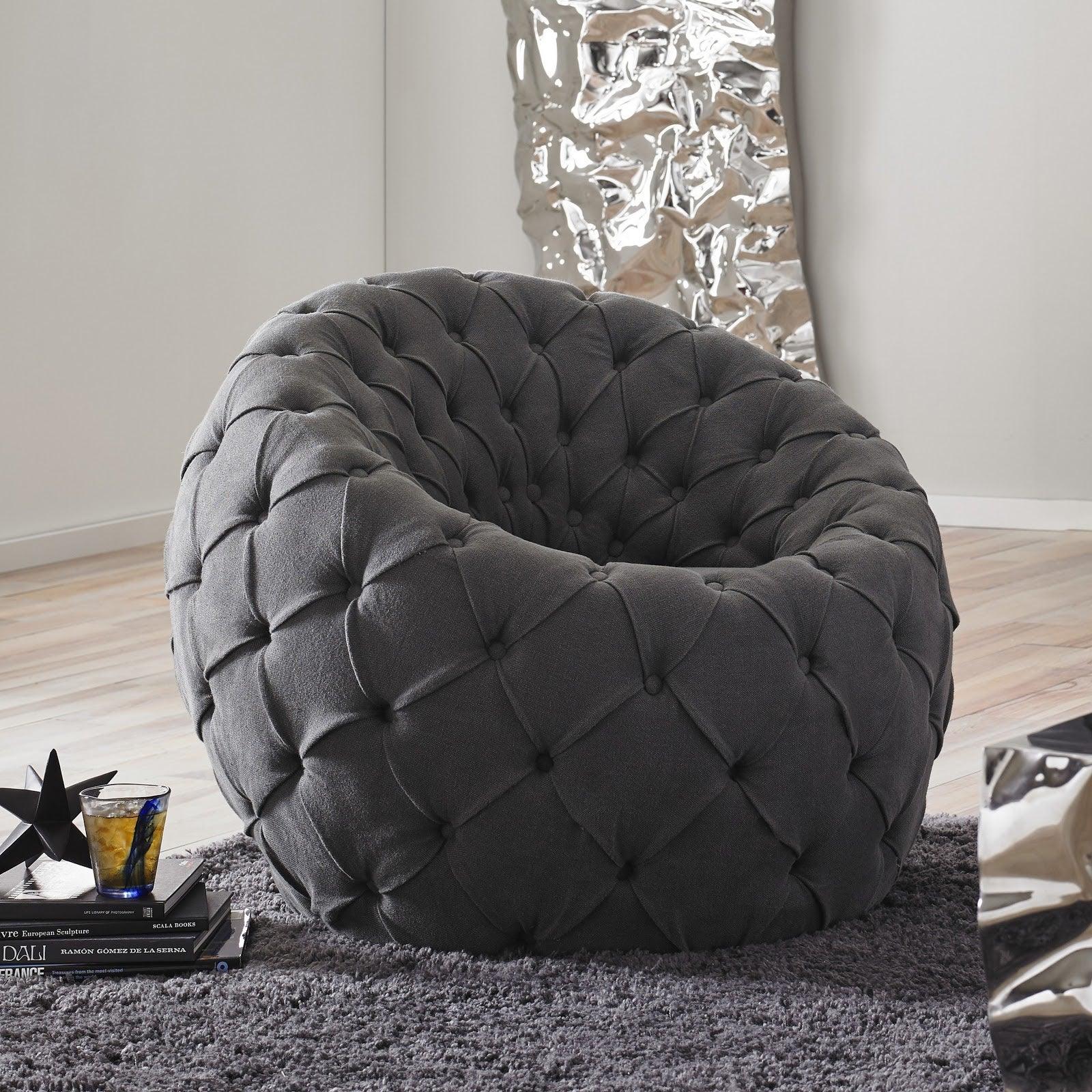 Phillips Collection Egg Chair, Ramie Gray ACCENT + LOUNGE CHAIRS