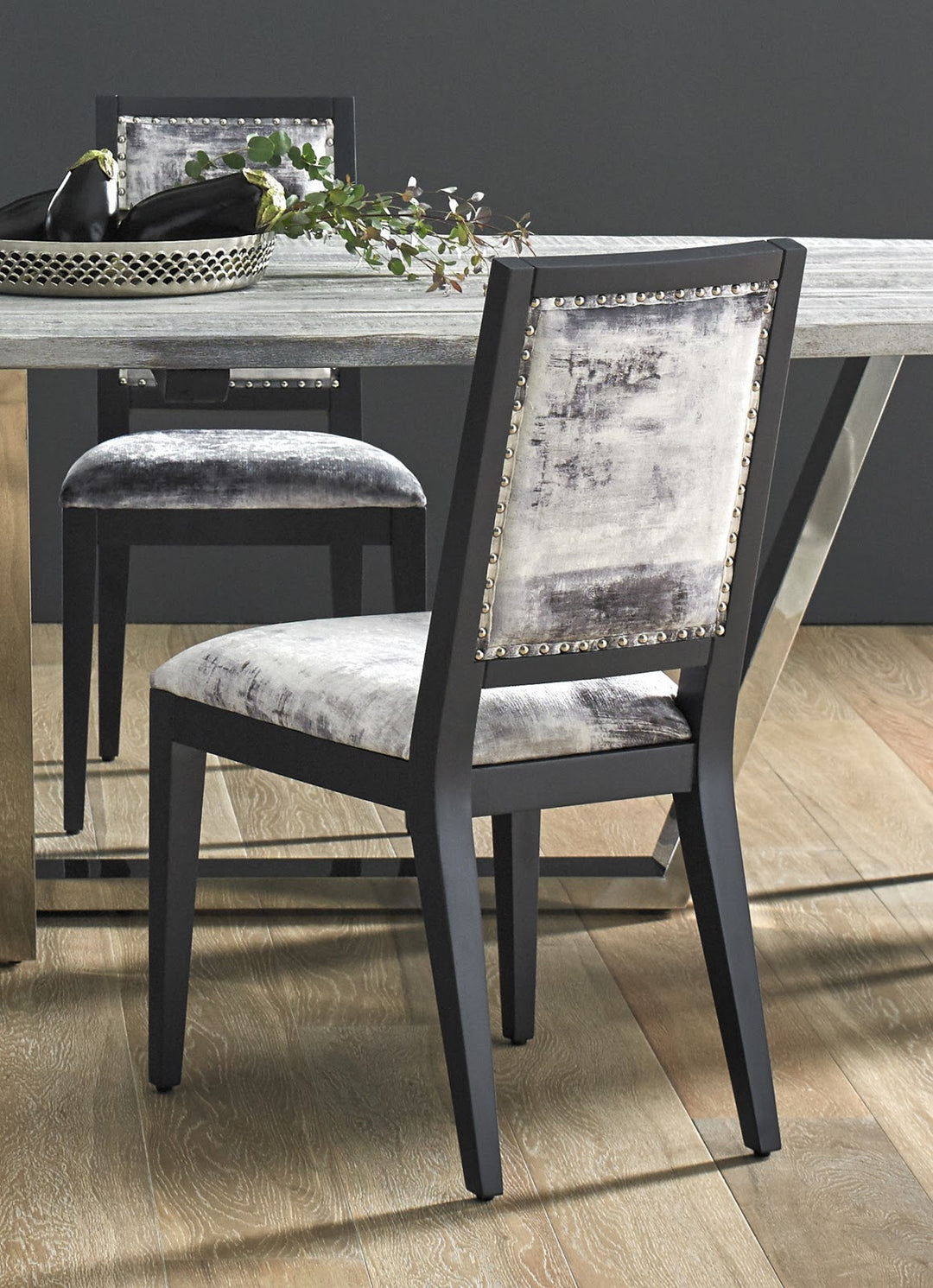 Mesmerize Dining Chair, Mist Gray, Gray Wooden Legs - Phillips Collection - AmericanHomeFurniture