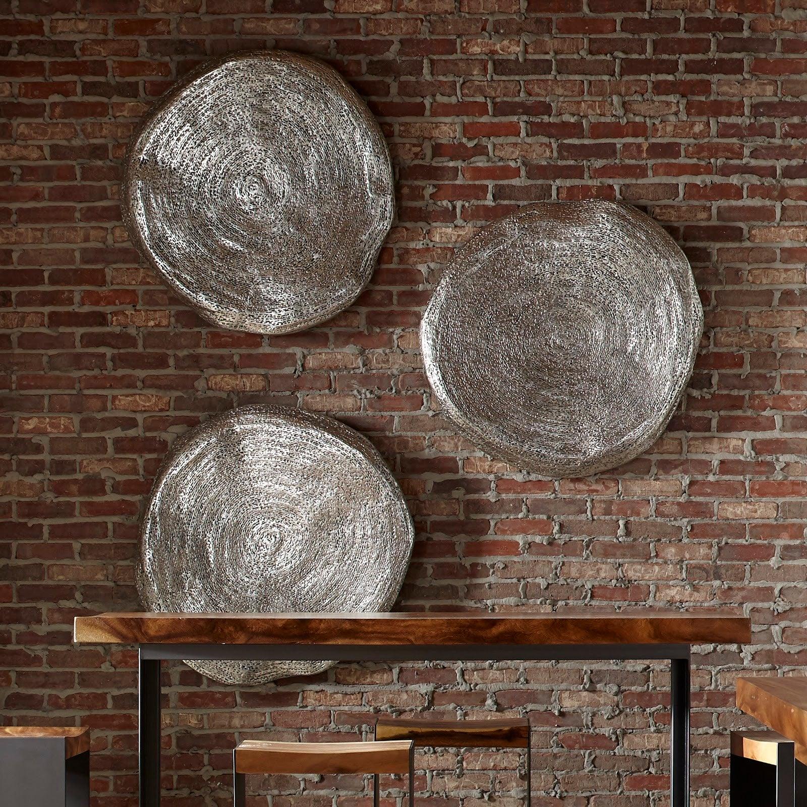 Phillips Collection Triple Weld Wall Art, Resin, Silver Leaf WALL ACCENTS