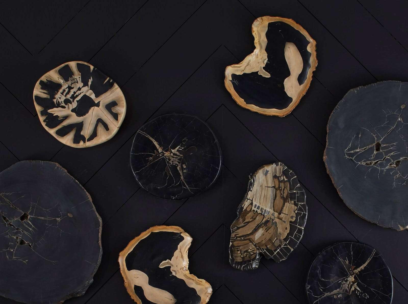 Cast Petrified Wood Wall Tile