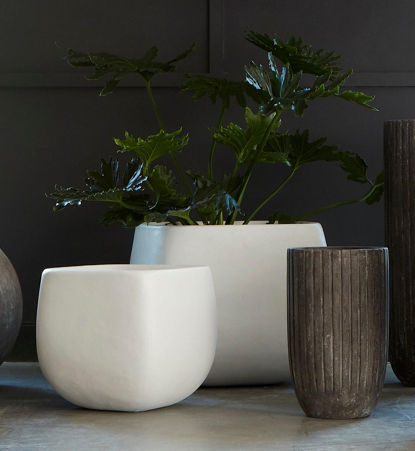 Phillips Collection Ava Planter, Large, White PLANTERS