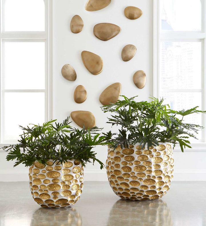Bubbles Planter, Brass, White, SM - Phillips Collection - AmericanHomeFurniture