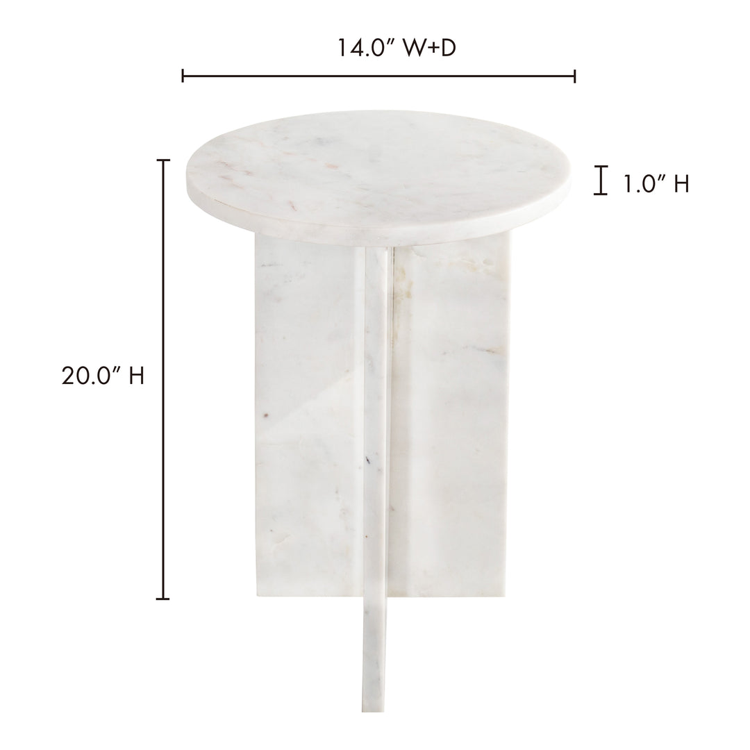 American Home Furniture | Moe's Home Collection - Grace Accent Table White Marble