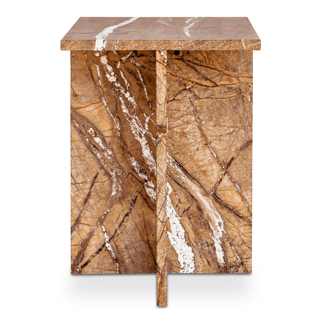 American Home Furniture | Moe's Home Collection - Blair Accent Table Golden Forest Marble