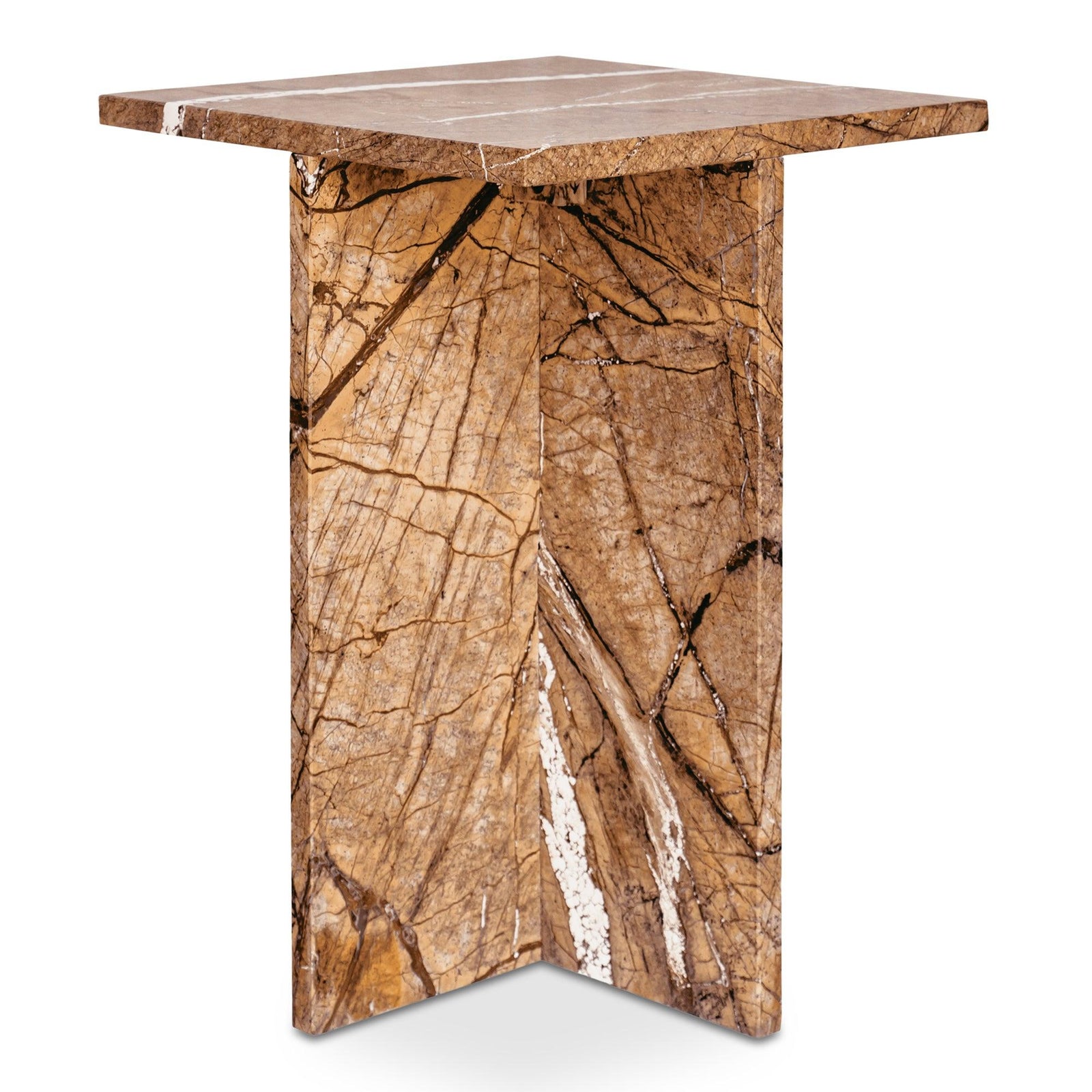 Moe's Home Collection - Blair Accent Table Golden Forest Marble - PJ-1024-32 | American Home Furniture