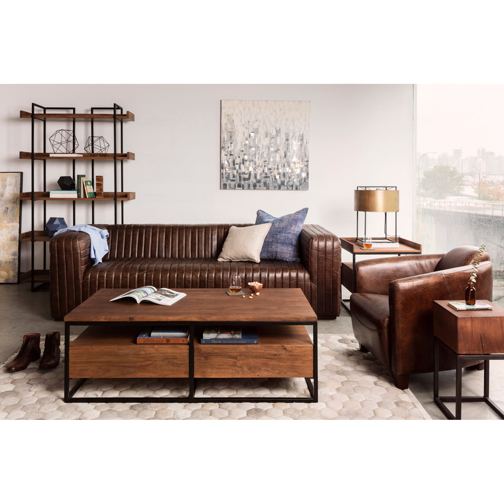 American Home Furniture | Moe's Home Collection - Salzburg Club Chair Dark Brown Leather