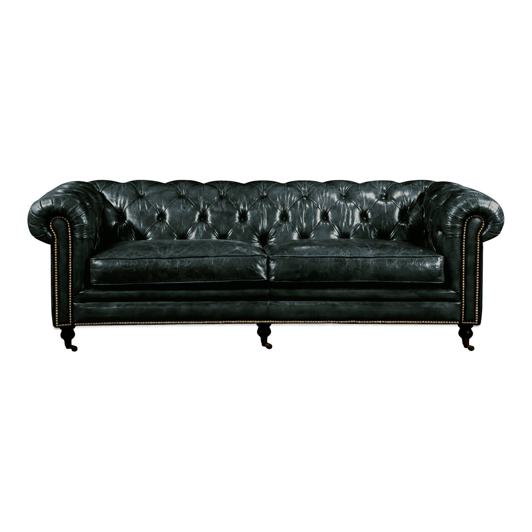 American Home Furniture | Moe's Home Collection - Birmingham Sofa Onyx Black Leather