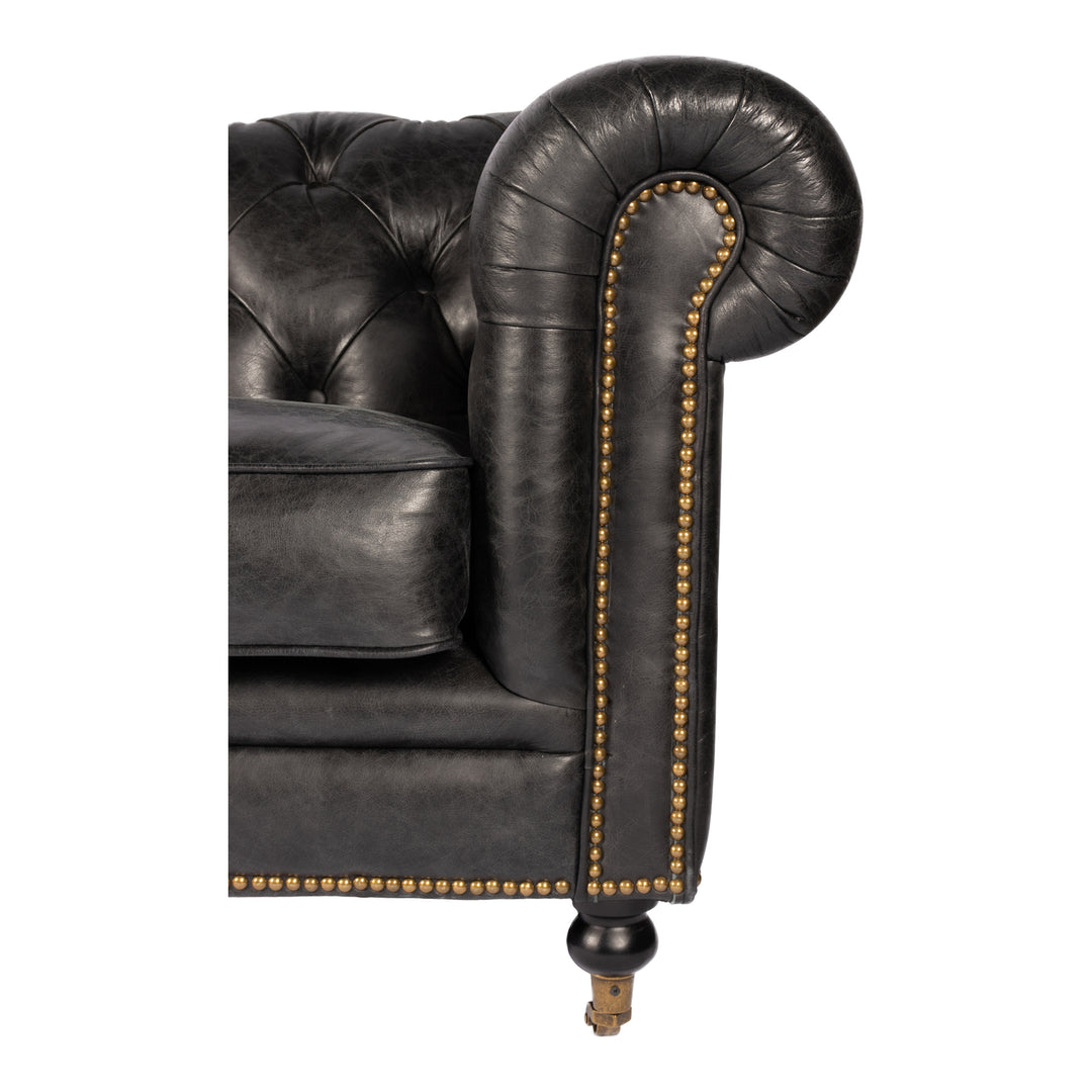 American Home Furniture | Moe's Home Collection - Birmingham Sofa Onyx Black Leather