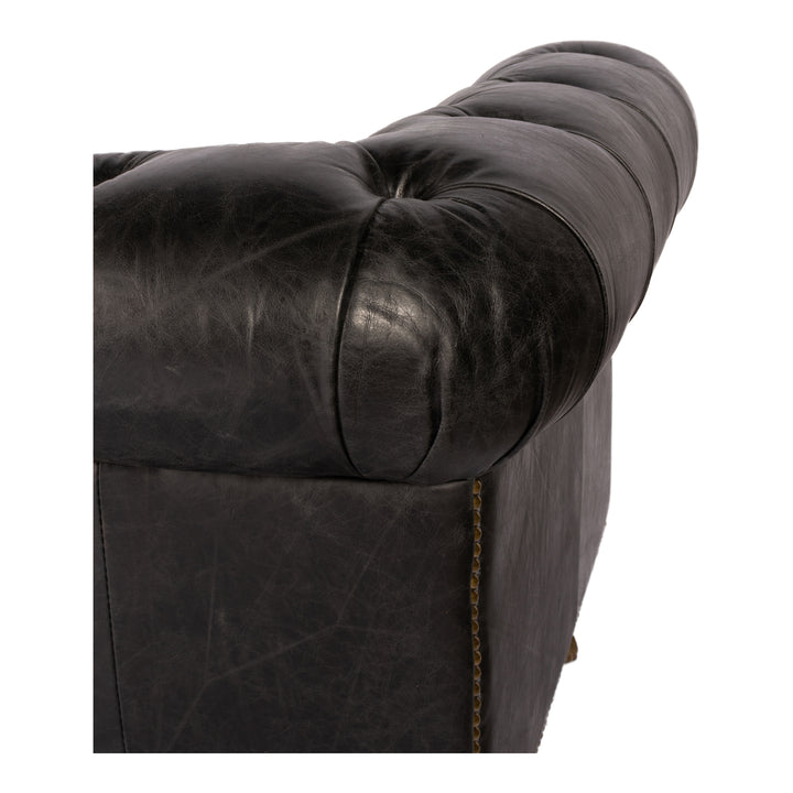 American Home Furniture | Moe's Home Collection - Birmingham Sofa Onyx Black Leather