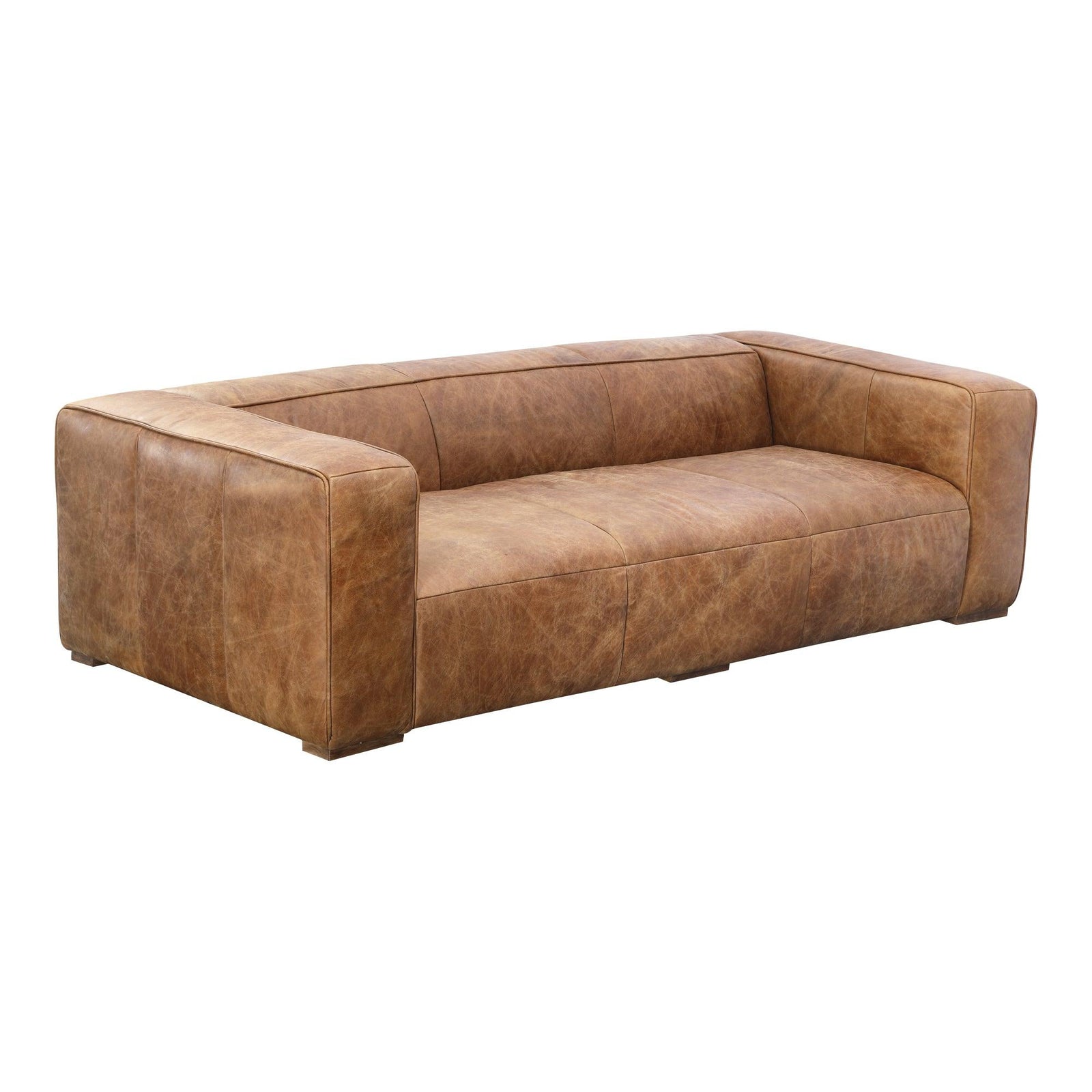Moe's Home Collection - Bolton Sofa Open Road Brown Leather - PK-1008-14 | American Home Furniture