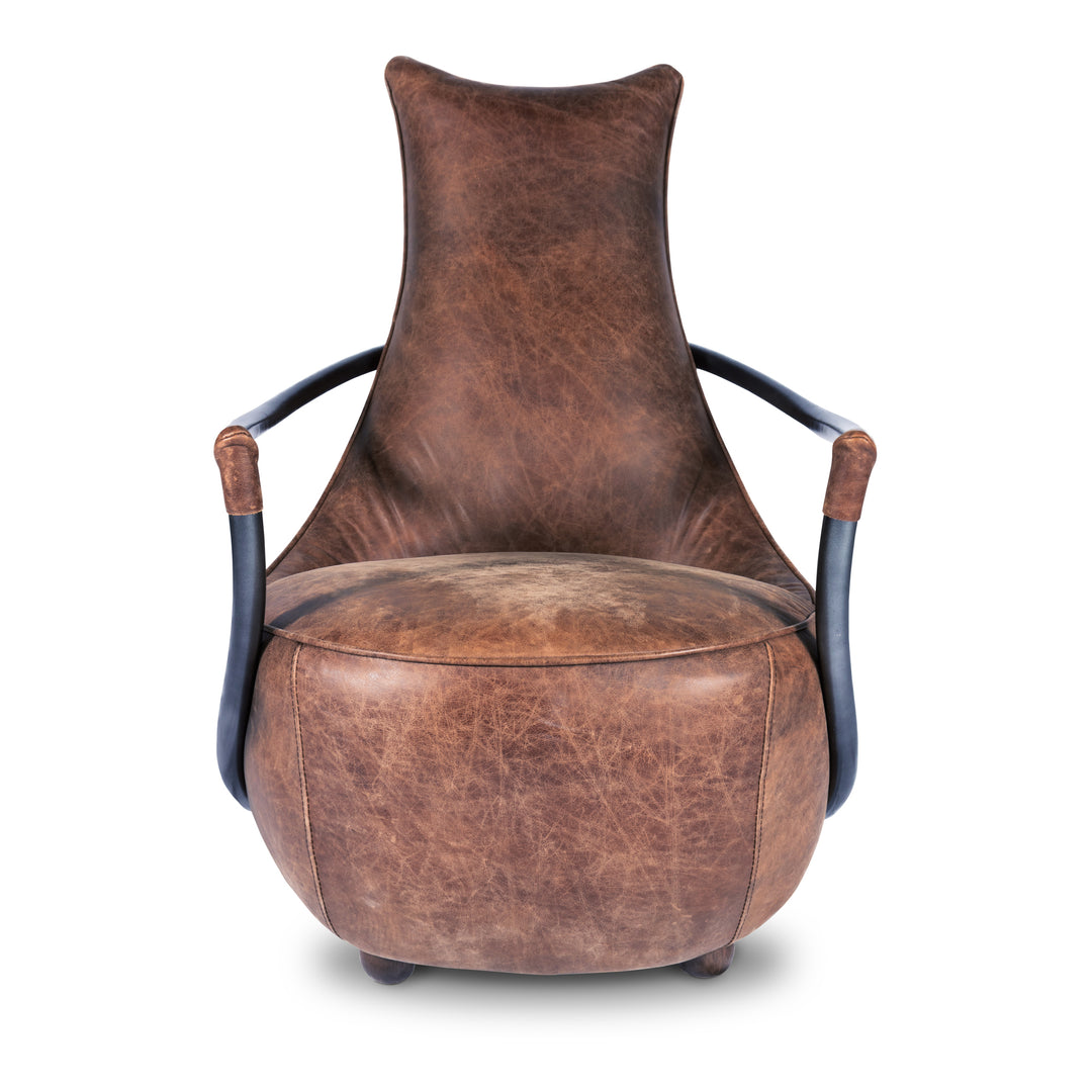 American Home Furniture | Moe's Home Collection - Carlisle Club Chair Grazed Brown Leather
