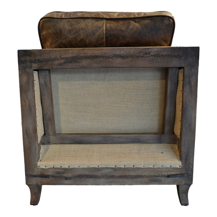 American Home Furniture | Moe's Home Collection - Darlington Club Chair Grazed Brown Leather