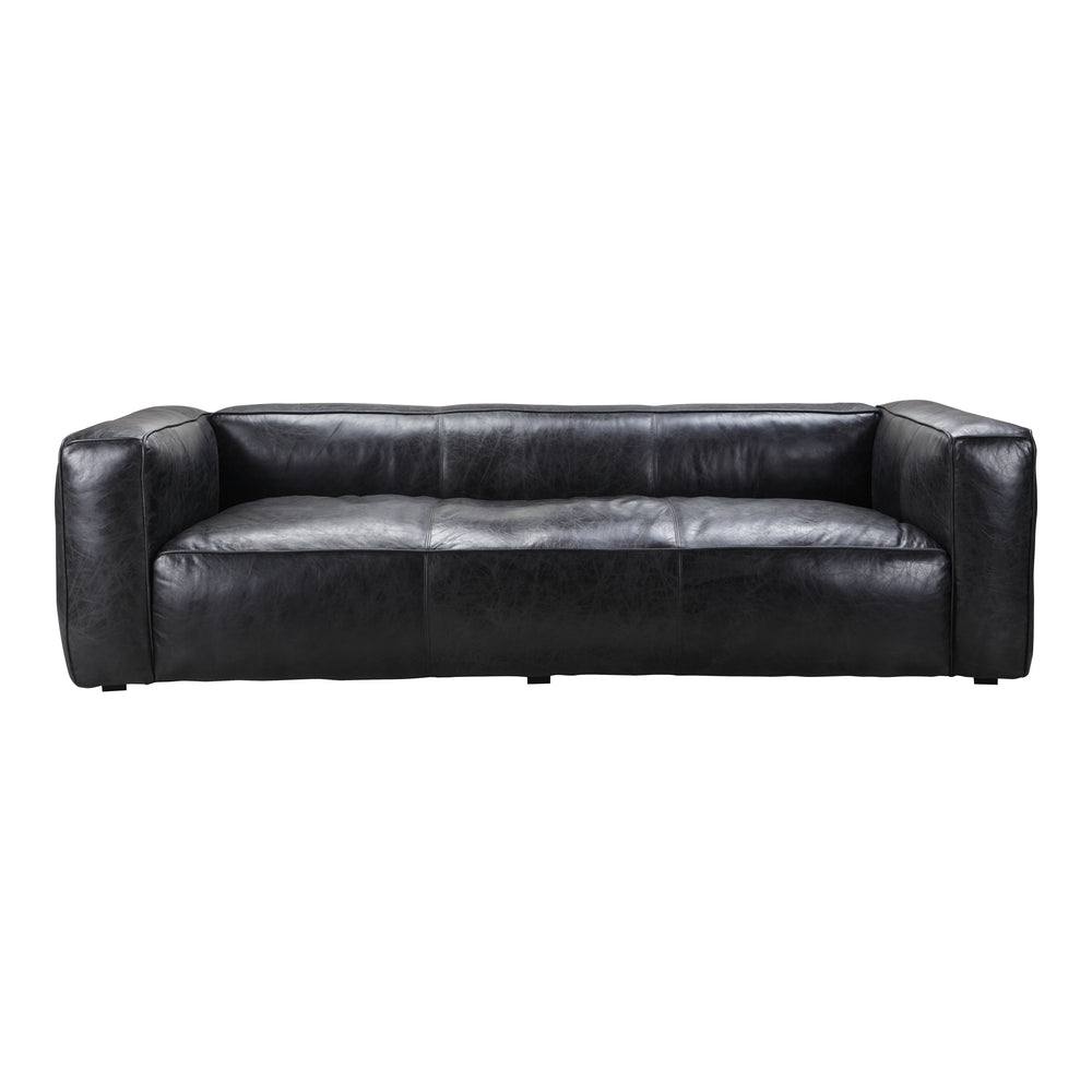 American Home Furniture | Moe's Home Collection - Kirby Sofa Darkstar Black Leather