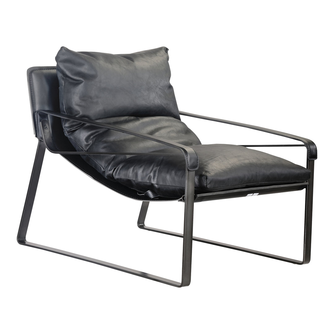 American Home Furniture | Moe's Home Collection - Connor Club Chair Onyx Black Leather
