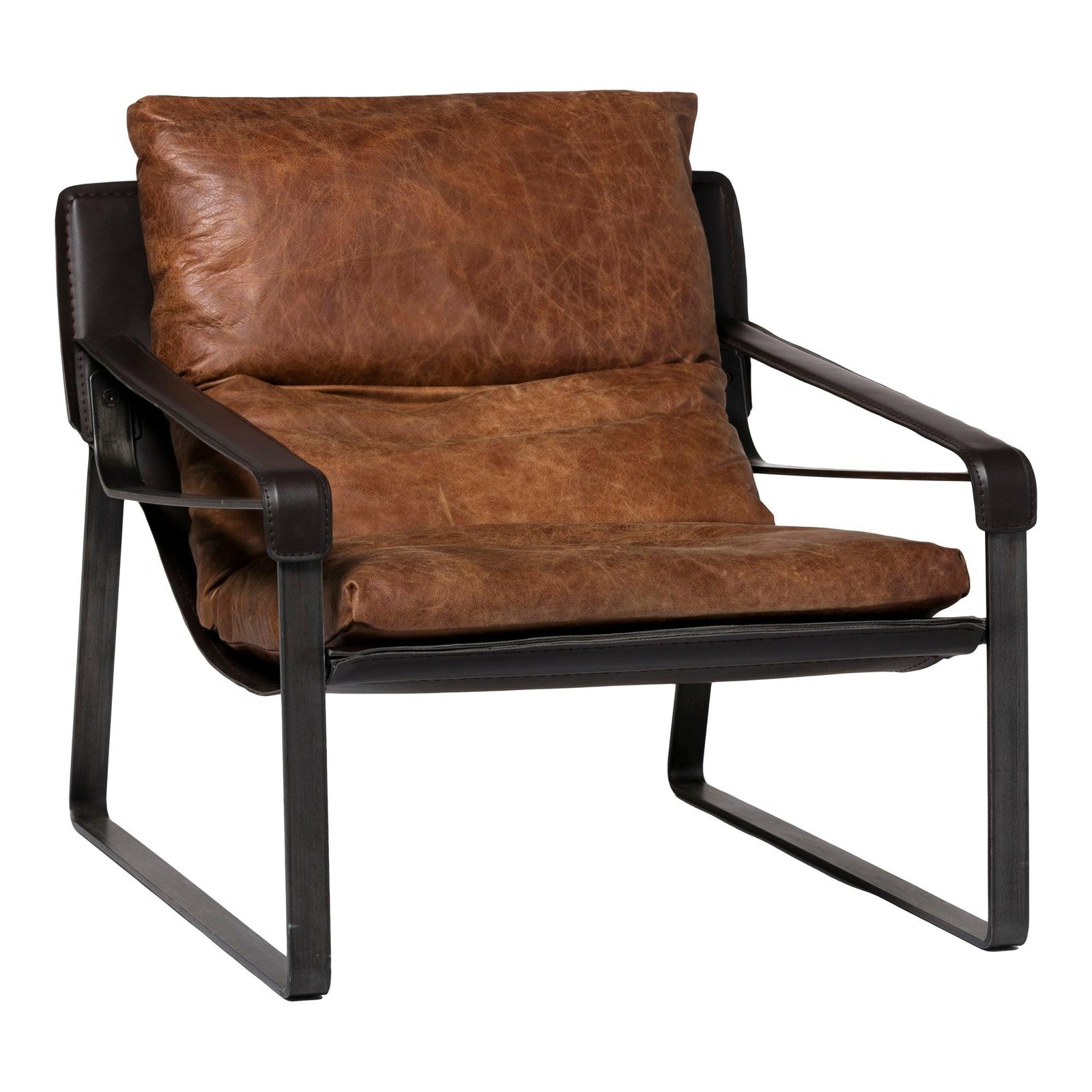 Moe's Home Collection - Connor Club Chair Open Road Brown Leather - PK-1044-14 | American Home Furniture