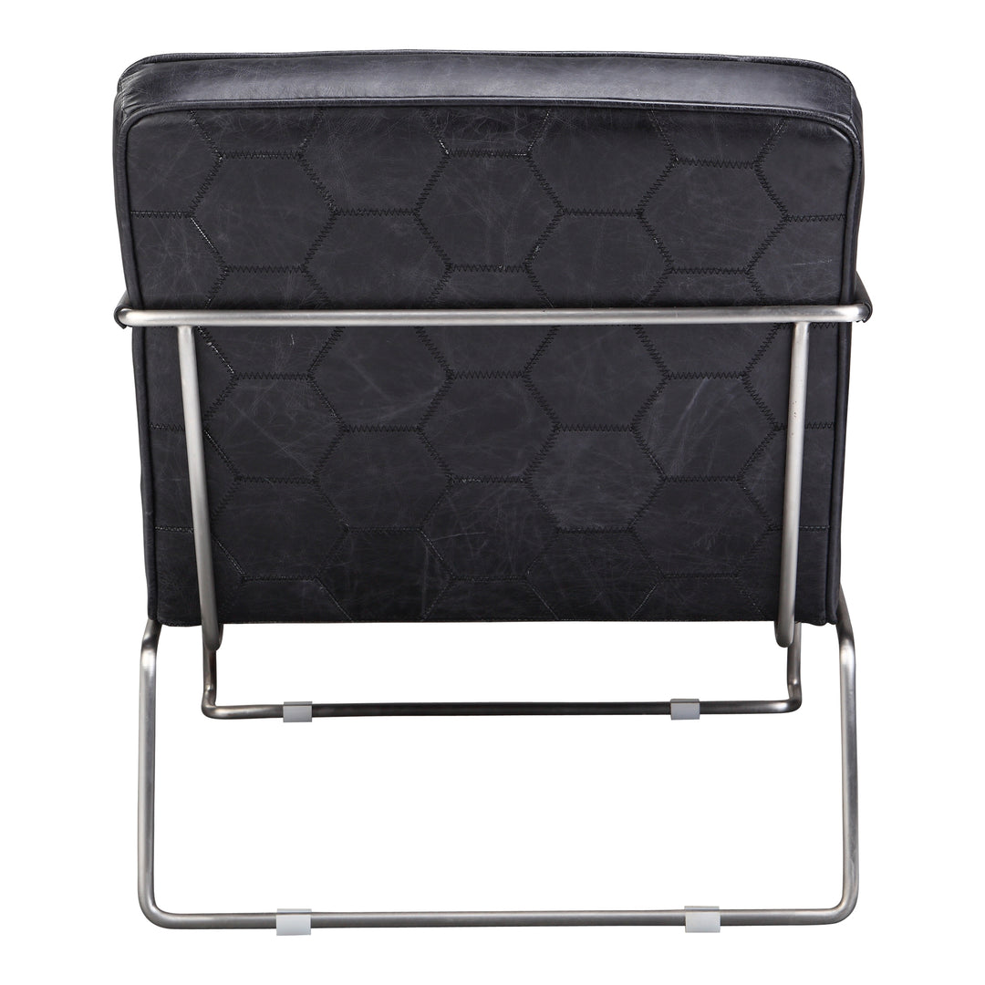 American Home Furniture | Moe's Home Collection - Desmond Club Chair Onyx Black Leather