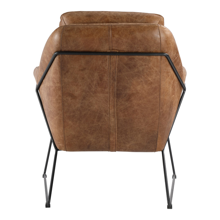 American Home Furniture | Moe's Home Collection - Greer Club Chair Open Road Brown Leather