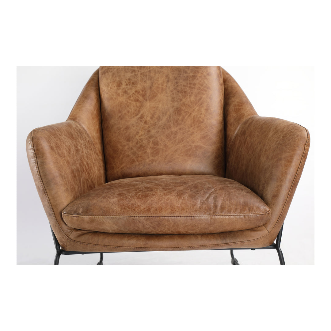 American Home Furniture | Moe's Home Collection - Greer Club Chair Open Road Brown Leather