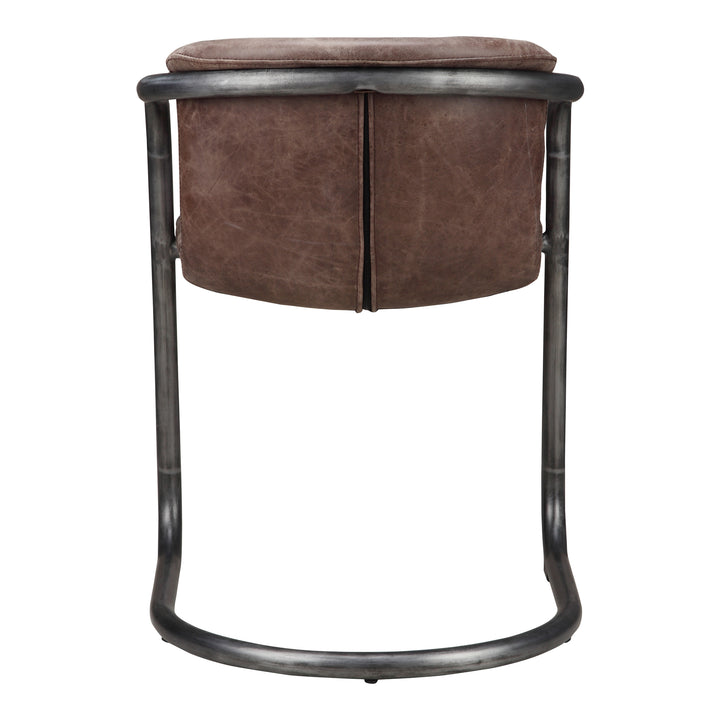 American Home Furniture | Moe's Home Collection - Freeman Dining Chair Grazed Brown Leather-Set Of Two