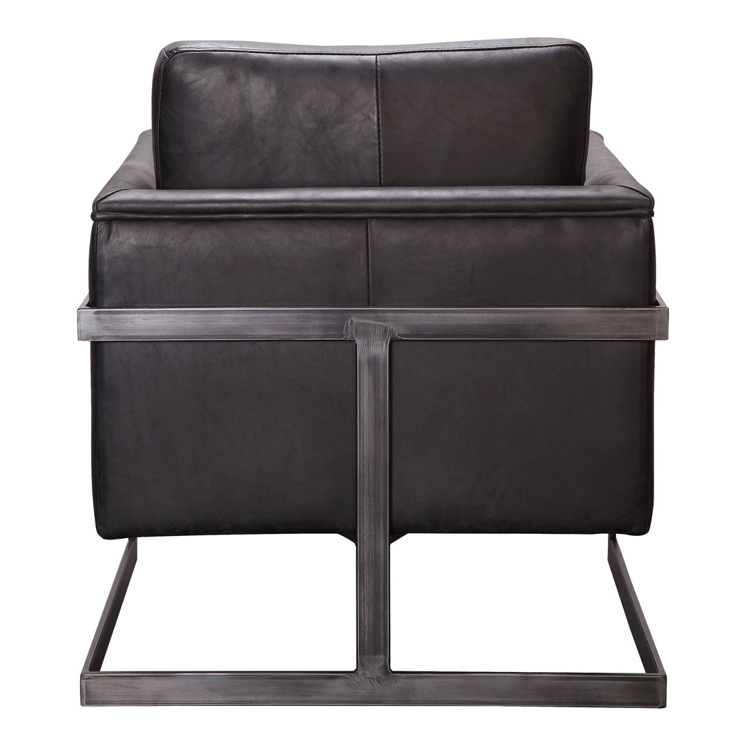 American Home Furniture | Moe's Home Collection - Luxley Club Chair Onyx Black Leather