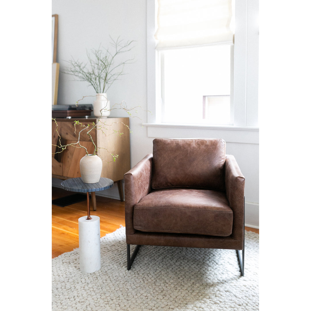 American Home Furniture | Moe's Home Collection - Luxley Club Chair Open Road Brown Leather