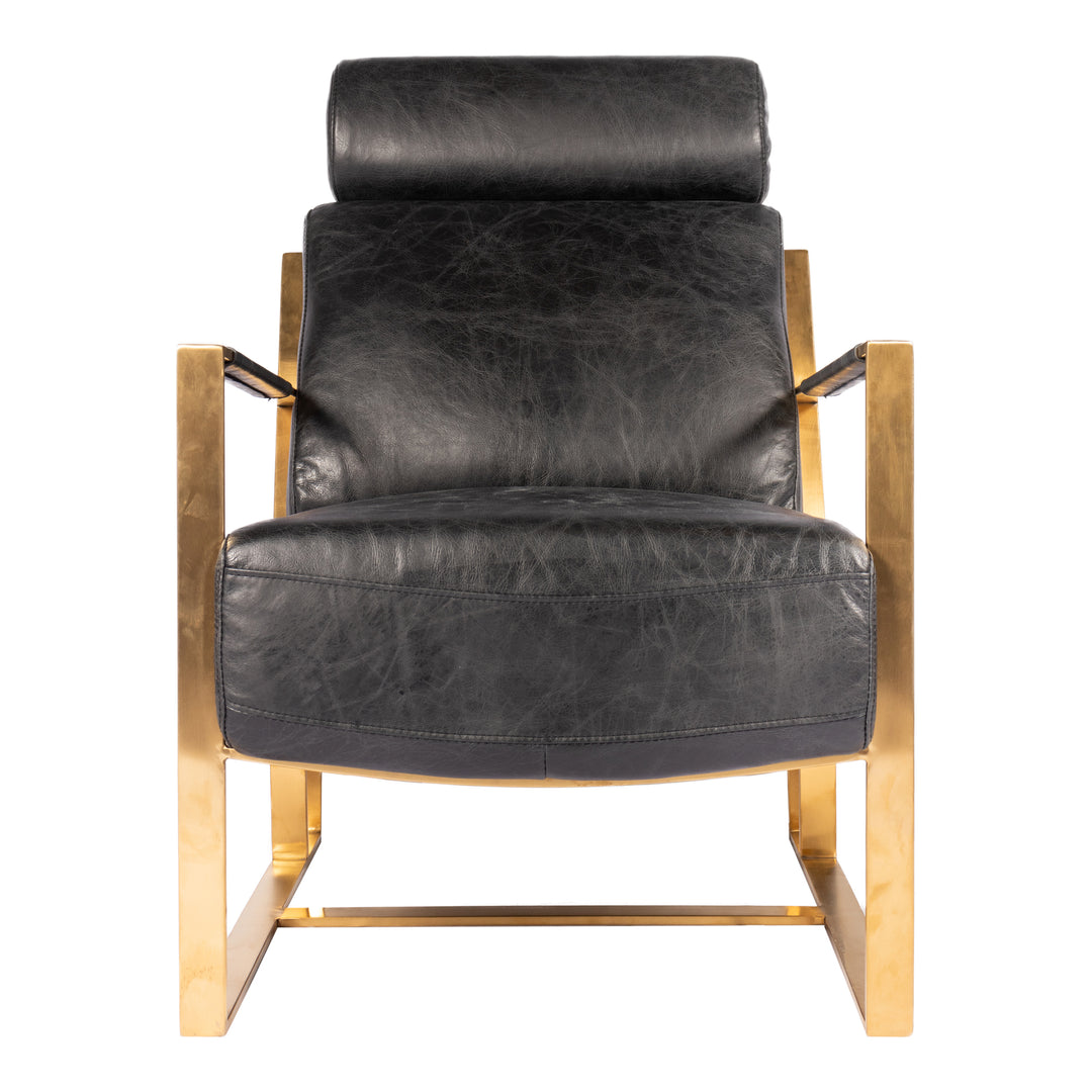 American Home Furniture | Moe's Home Collection - Paradiso Chair Onyx Black Leather