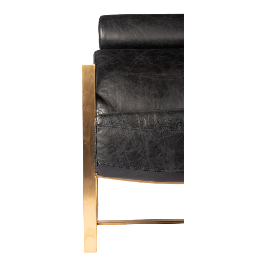 American Home Furniture | Moe's Home Collection - Paradiso Chair Onyx Black Leather