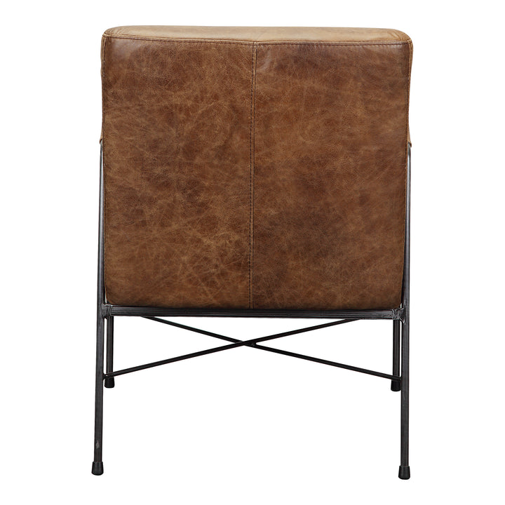 American Home Furniture | Moe's Home Collection - Dagwood Leather Arm Chair Open Road Brown Leather