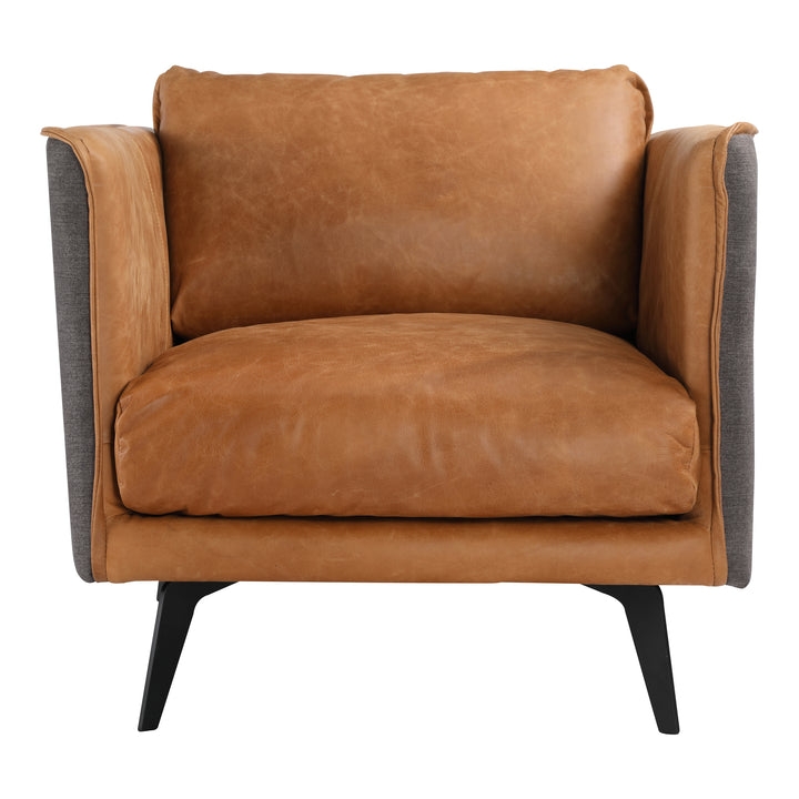 American Home Furniture | Moe's Home Collection - Messina Leather Arm Chair Cigare Tan Leather