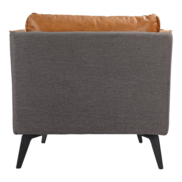 American Home Furniture | Moe's Home Collection - Messina Leather Arm Chair Cigare Tan Leather