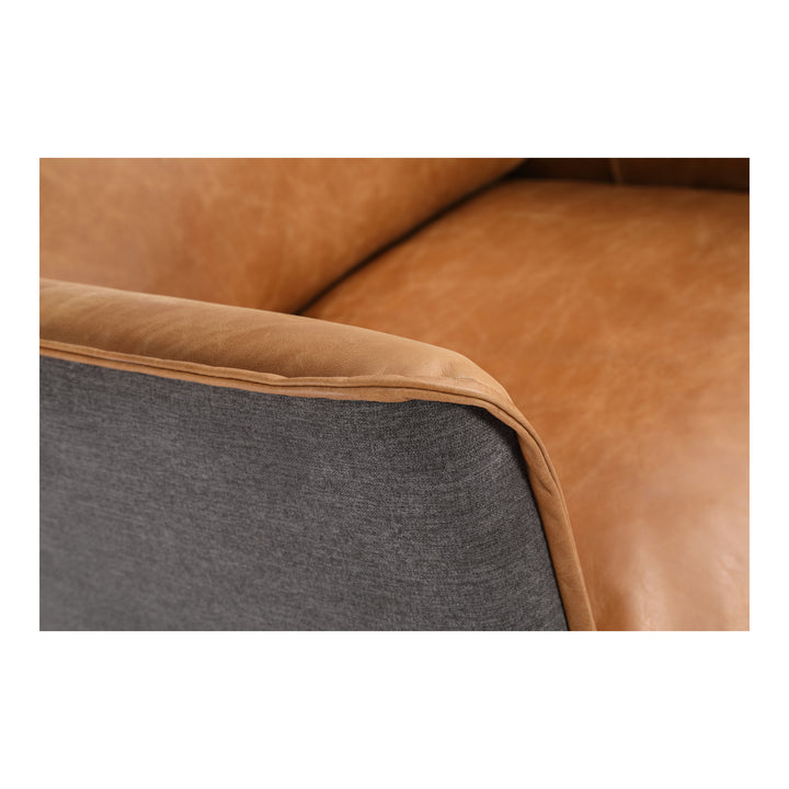 American Home Furniture | Moe's Home Collection - Messina Leather Arm Chair Cigare Tan Leather