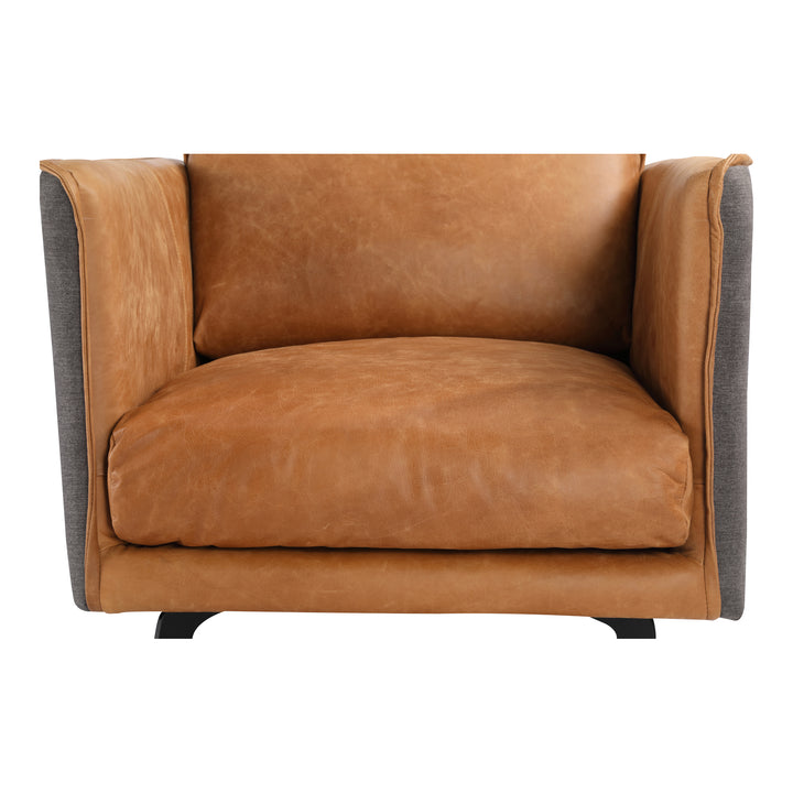 American Home Furniture | Moe's Home Collection - Messina Leather Arm Chair Cigare Tan Leather