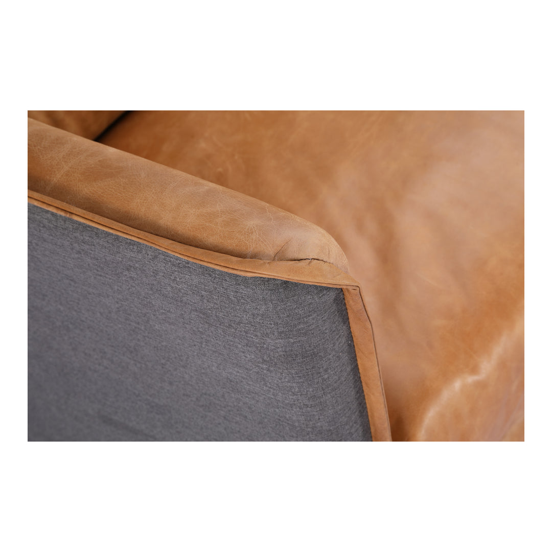 American Home Furniture | Moe's Home Collection - Messina Leather Sofa Cigare Tan Leather