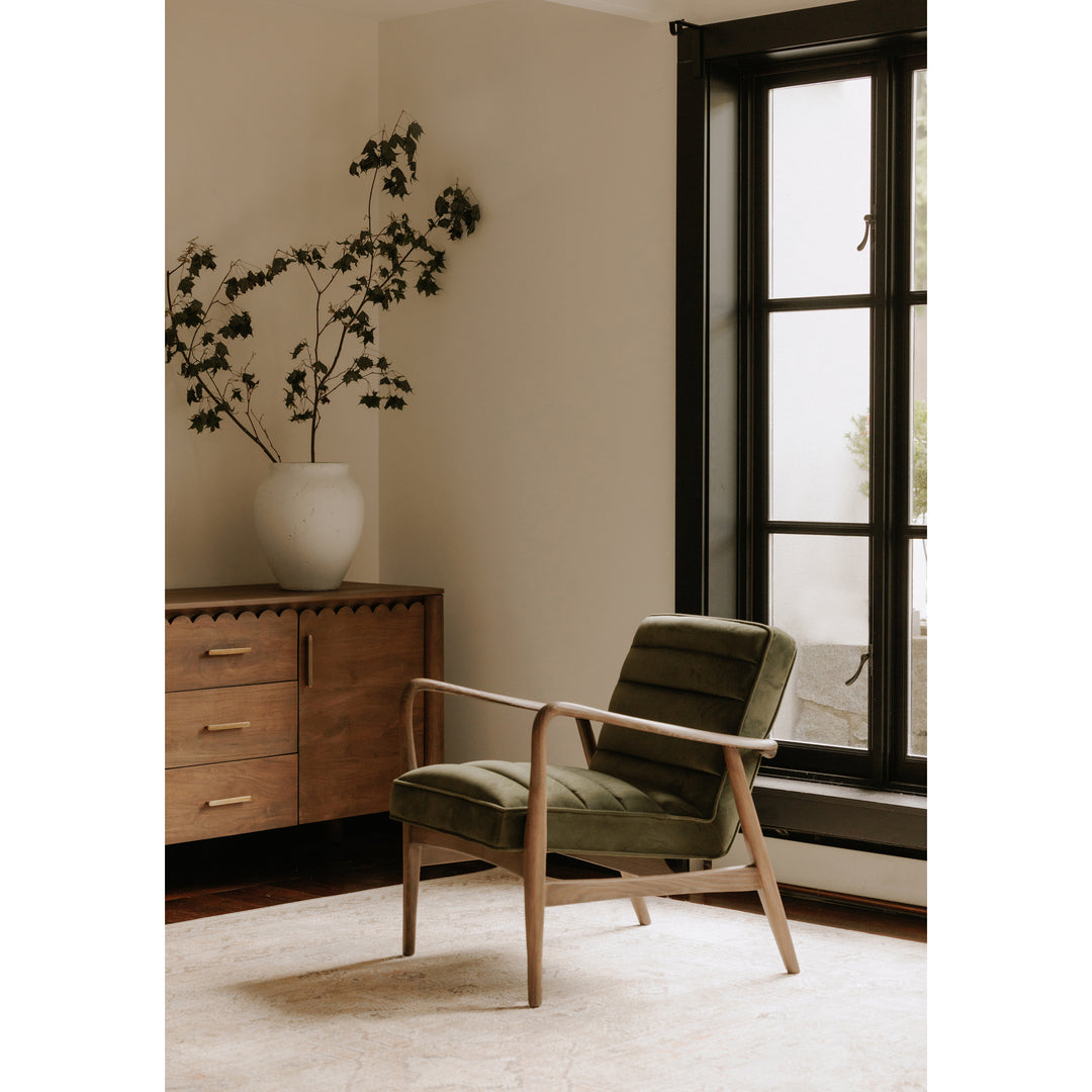 American Home Furniture | Moe's Home Collection - Anderson Arm Chair Dark Ivy Velvet