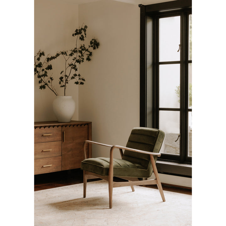 American Home Furniture | Moe's Home Collection - Anderson Arm Chair Dark Ivy Velvet