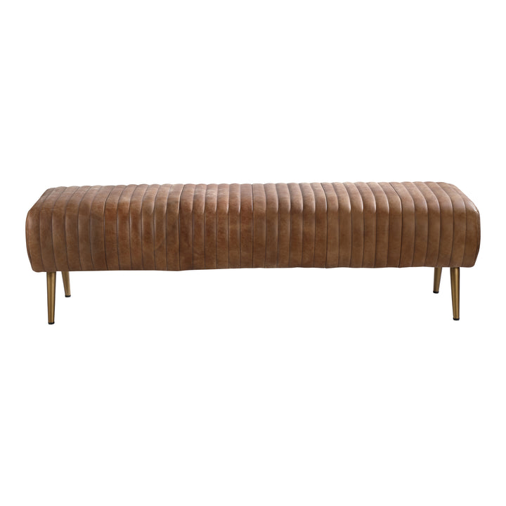 American Home Furniture | Moe's Home Collection - Endora Bench Open Road Brown Leather