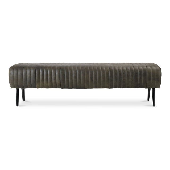 American Home Furniture | Moe's Home Collection - Endora Bench Charred Olive Leather