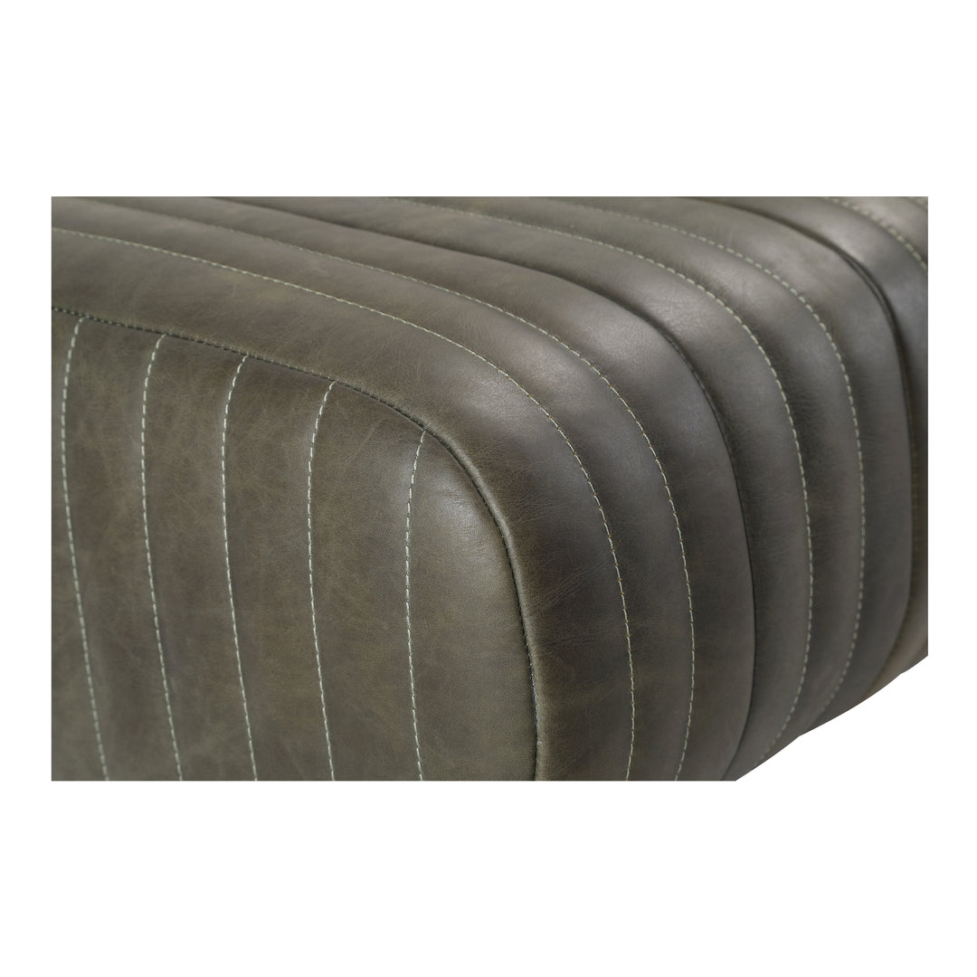 American Home Furniture | Moe's Home Collection - Endora Bench Charred Olive Leather