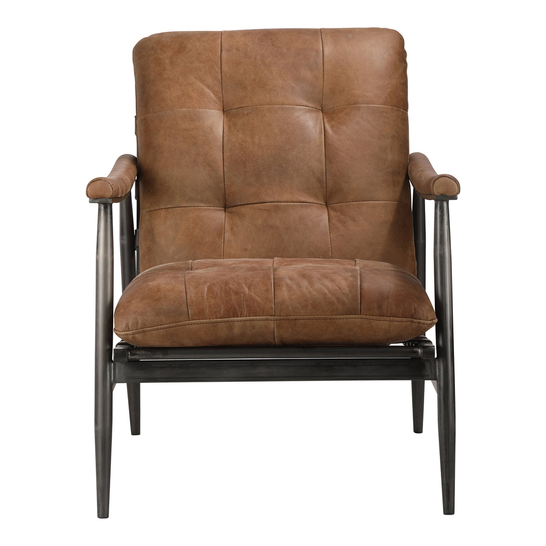 American Home Furniture | Moe's Home Collection - Shubert Accent Chair Open Road Brown Leather