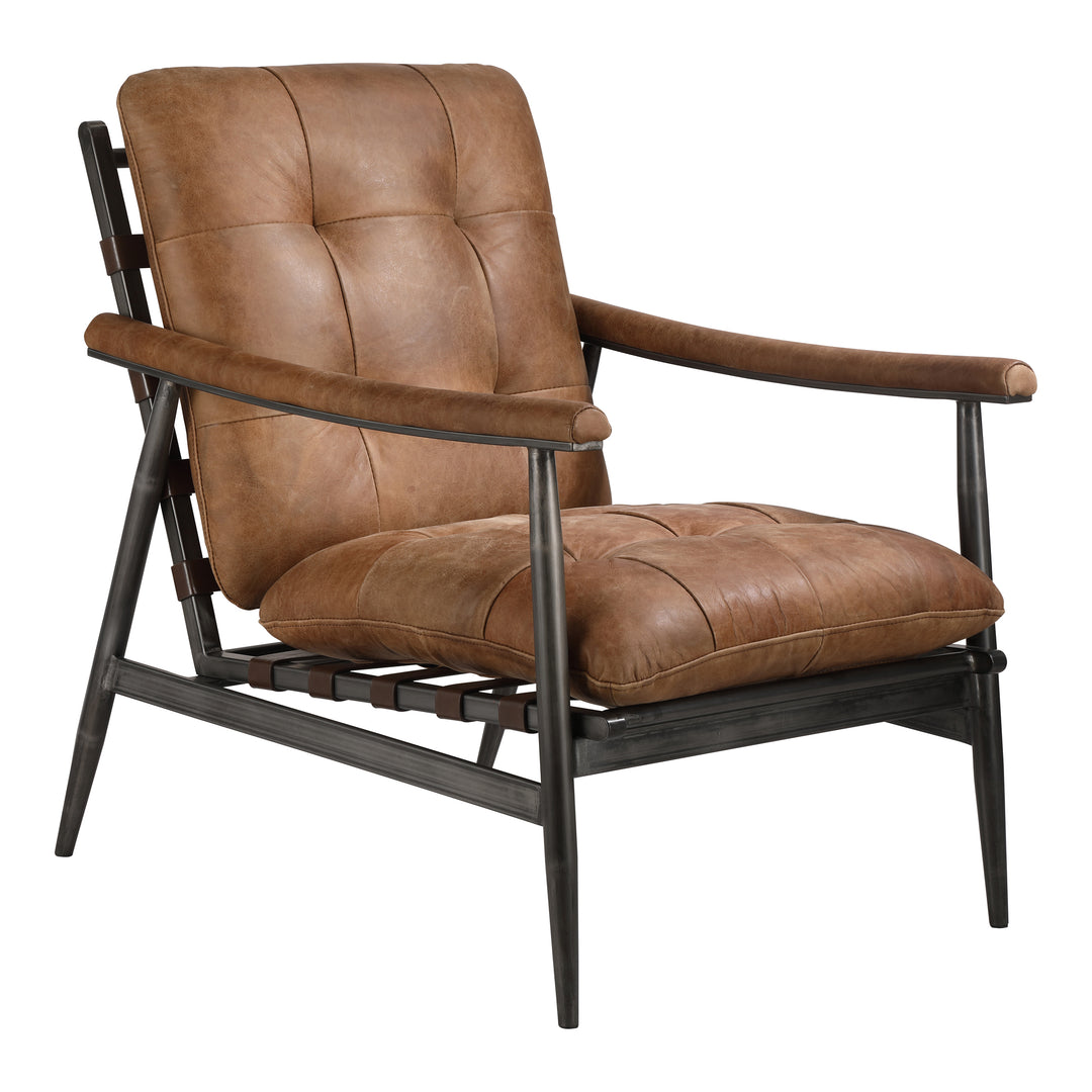 American Home Furniture | Moe's Home Collection - Shubert Accent Chair Open Road Brown Leather
