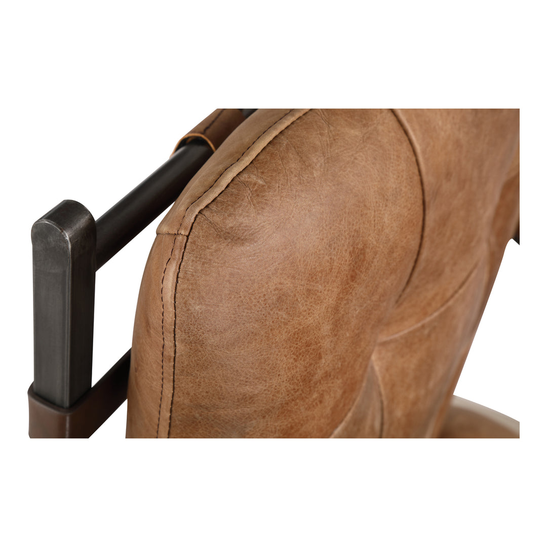 American Home Furniture | Moe's Home Collection - Shubert Accent Chair Open Road Brown Leather