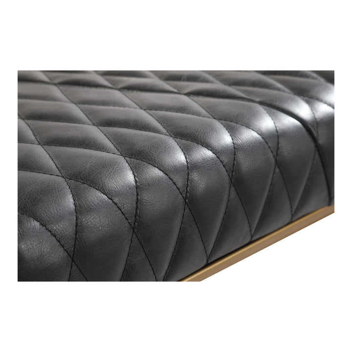 American Home Furniture | Moe's Home Collection - Teatro Bench Onyx Black Leather