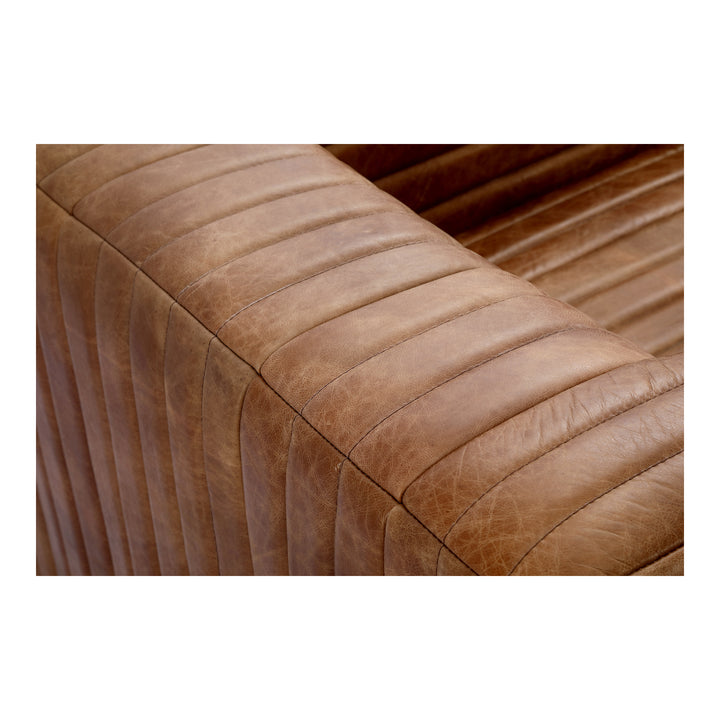 American Home Furniture | Moe's Home Collection - Castle Chair Open Road Brown Leather