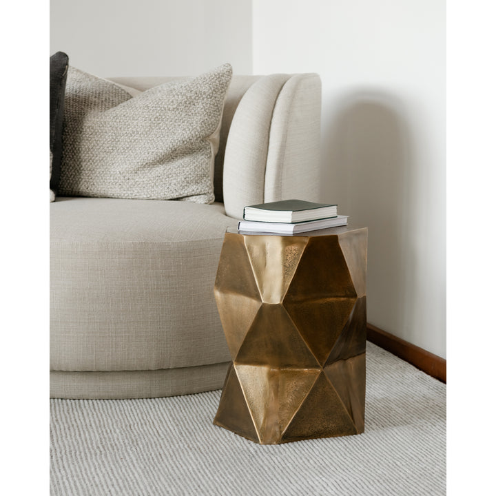 American Home Furniture | Moe's Home Collection - Quintus Accent Table Antique Brass